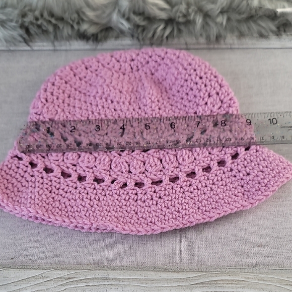 Chic Pink Crochet Bucket Hat - Picture 7 of 11